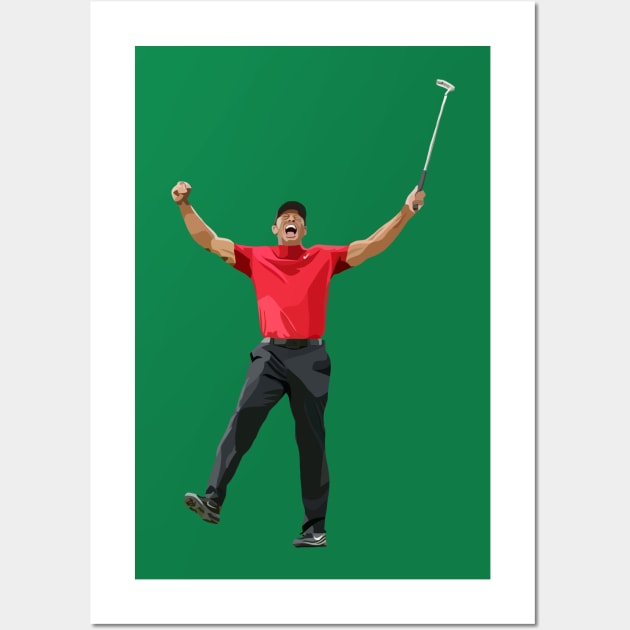 Tiger Woods Wall Art by Webbed Toe Design's